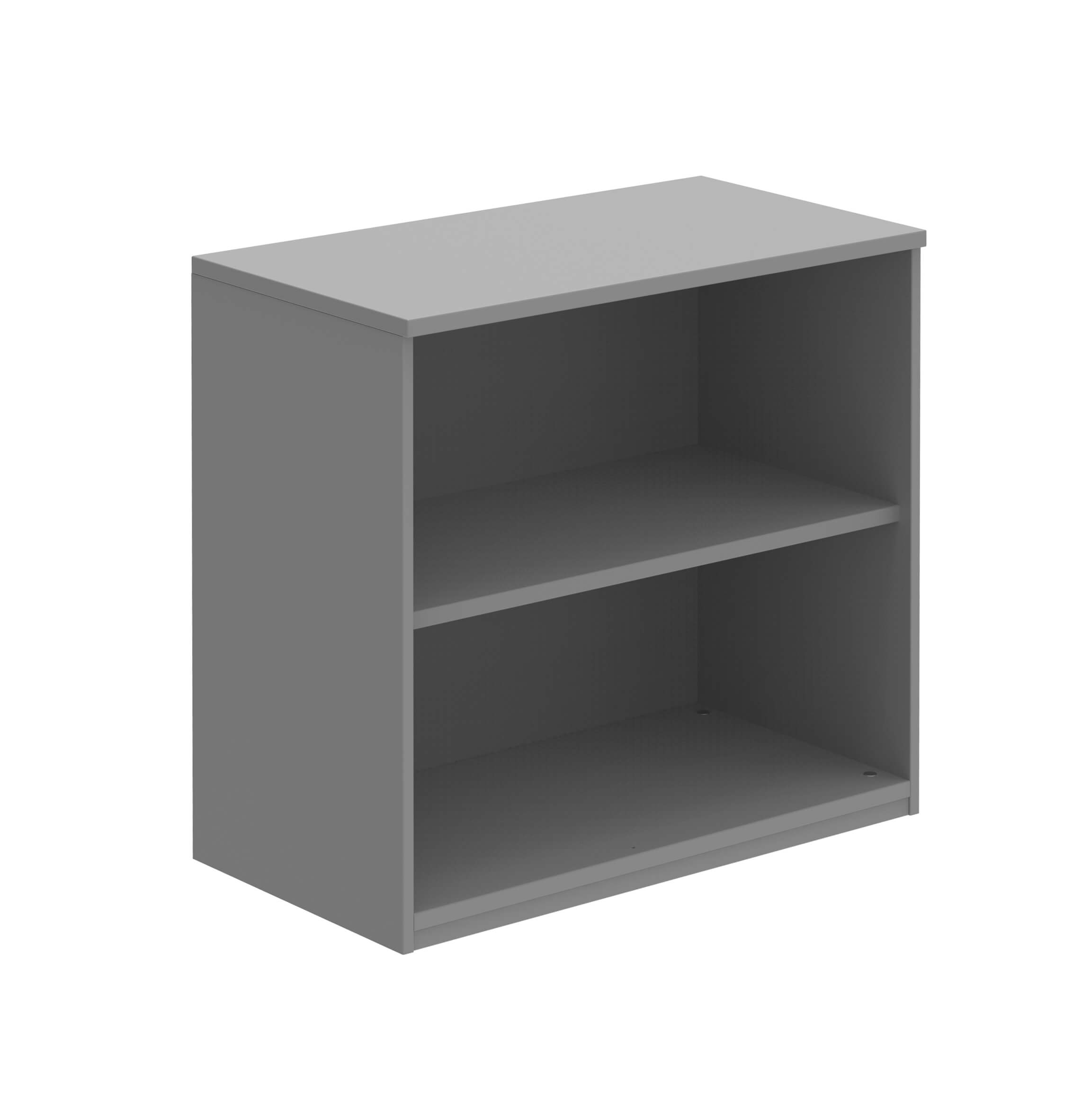 Röhr Bush. techno - offenes Regal | B: 80,0 cm | mittelgrau Schlichtes graues Regal mit zwei offenen Fächern für Bücher oder Dekoration