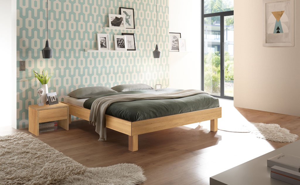 Hasena - Trento Bett Rapallo | Rahmen Trento 16 | Füße Tunca | konfigurierbar