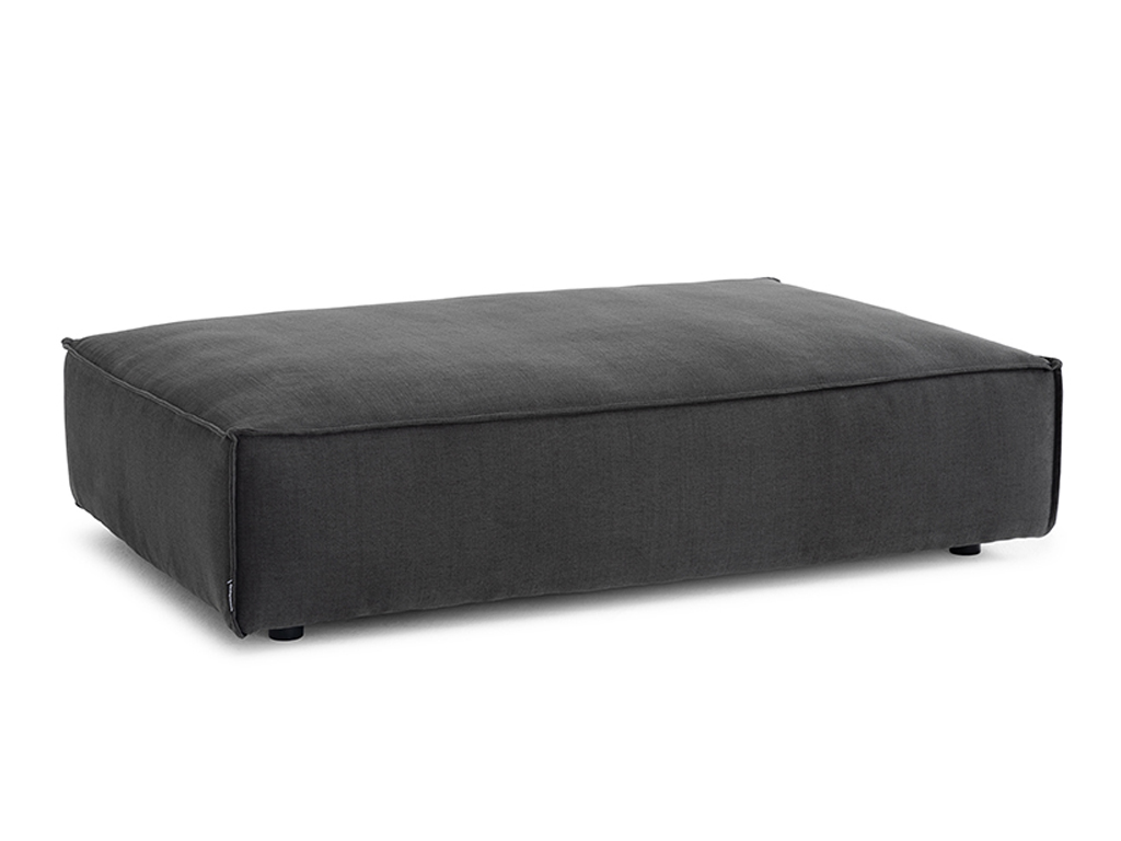 designwerk Puzzle - Polsterelement | 90x135 cm Modernes rechteckiges Bodenkissen in Dunkelgrau auf weißem Hintergrund