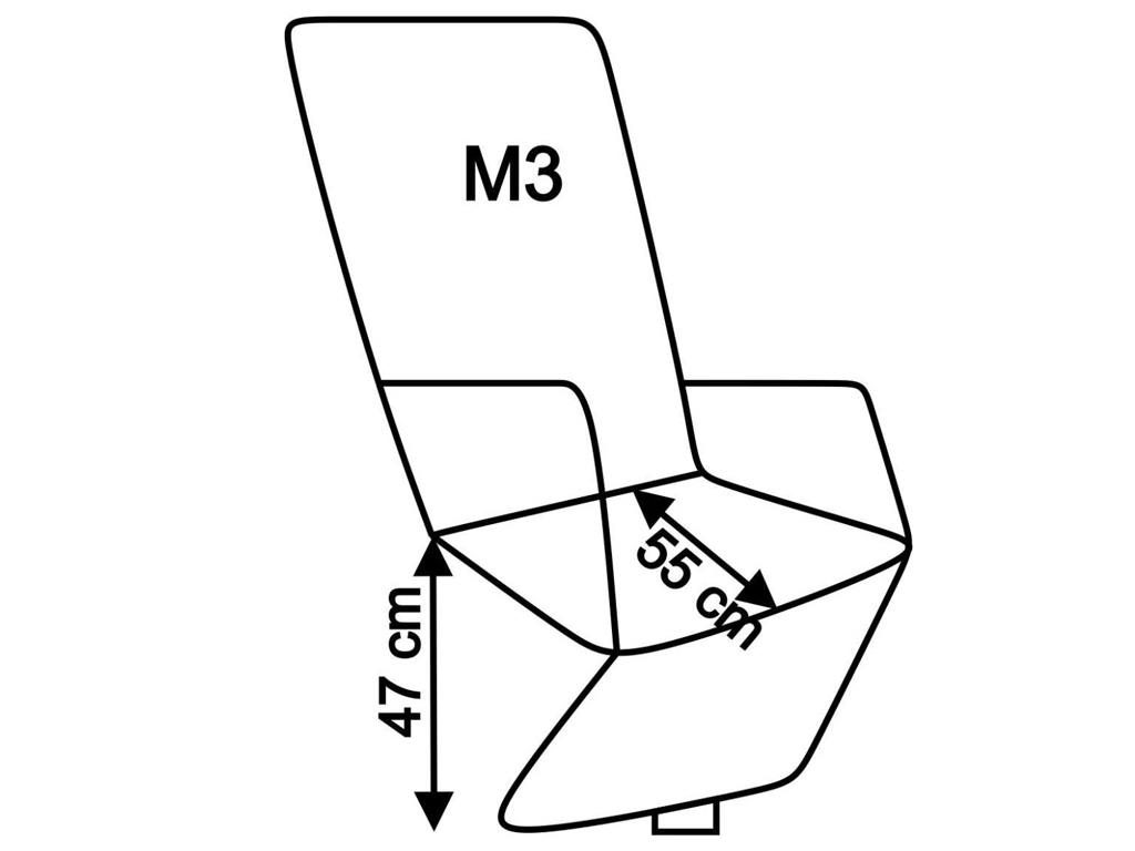 M3 ST 55 cm; SH 47 cm