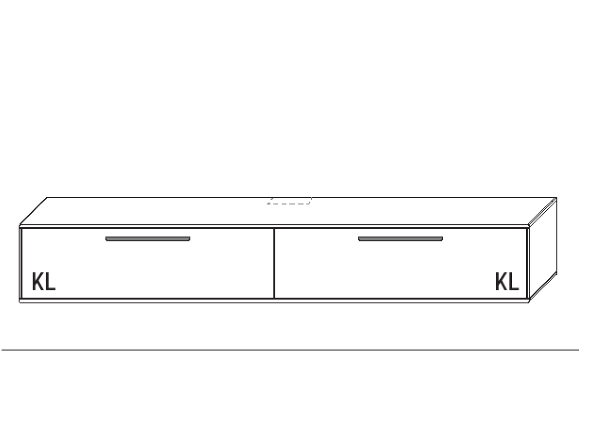 Wöstmann WM 2620 - Hängelowboard | Type 11435 | B: 241,9 cm | Wildeiche massiv