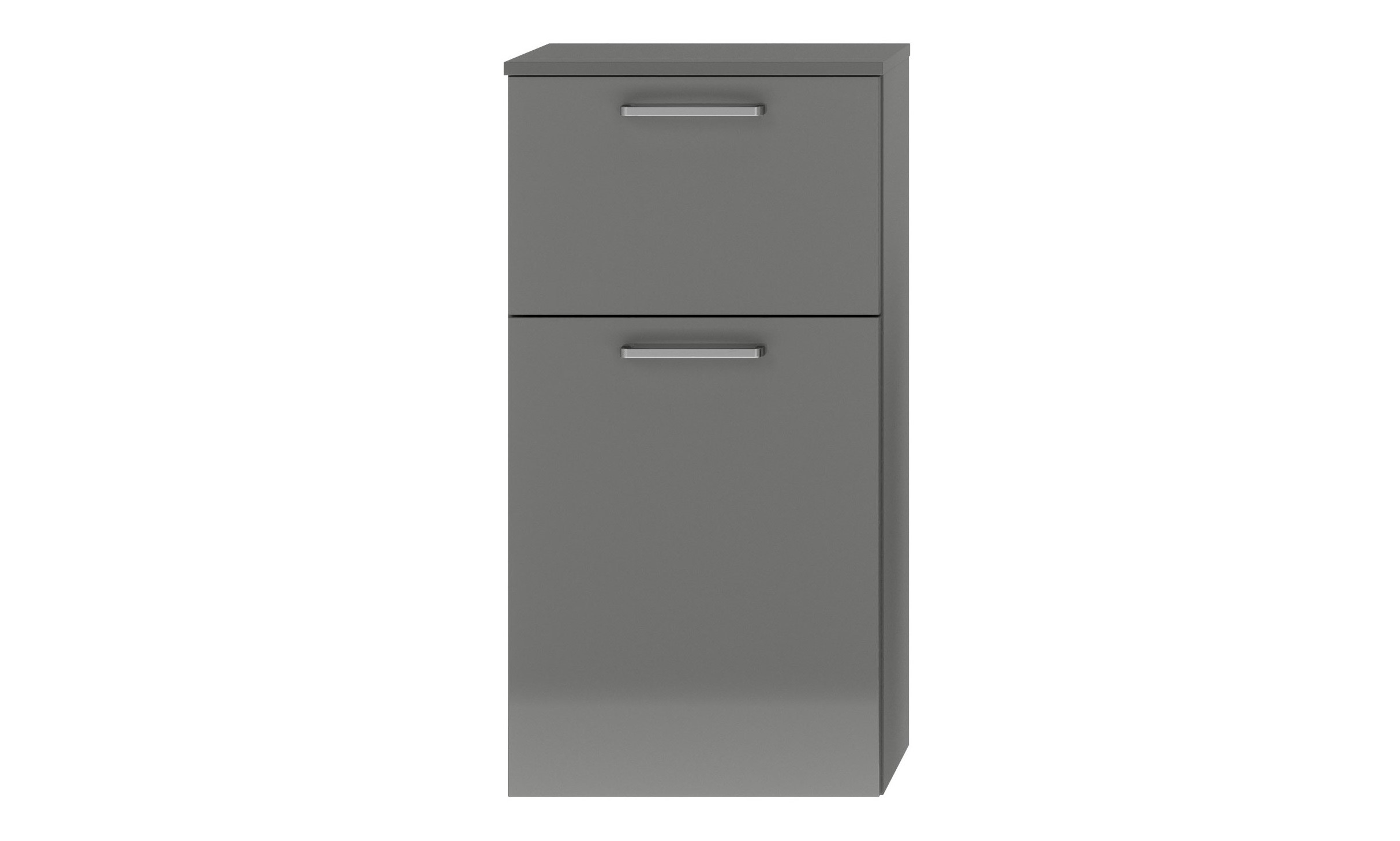 badschrank grau eine schublade eine tür mit metallgriff nobilia